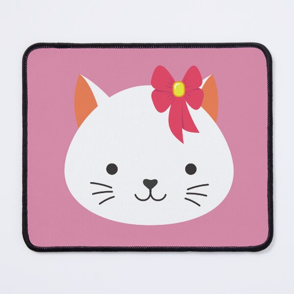 Item preview, Cute cat face with pink bow. sweet cat lovely kitty. designed and sold by EMIPRINCESS.