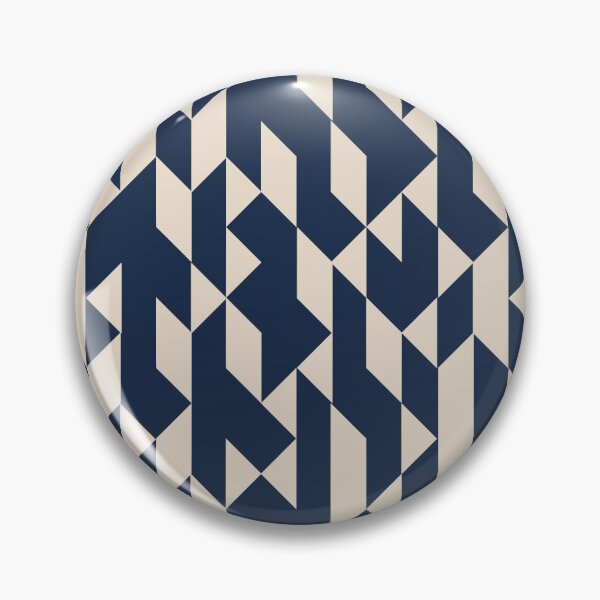 Item preview, Abstract Geometric Pattern Navy and Ivory designed and sold by meggydesigns.