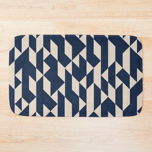 Item preview, Abstract Geometric Pattern Navy and Ivory designed and sold by meggydesigns.