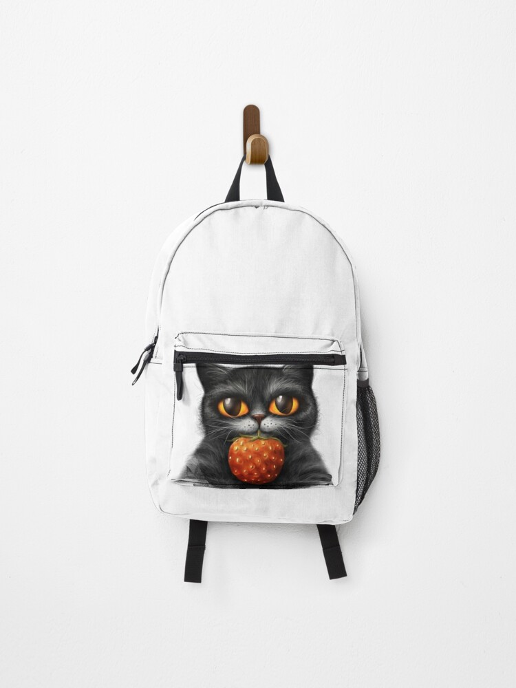 Moody Cat Furry Mini Backpack