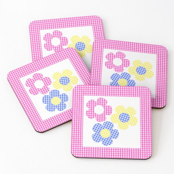Item preview, Tartan Flowers in Pink Frame  designed and sold by Shapes-Mania.