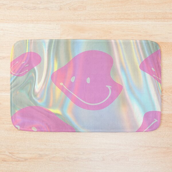 Item preview, hologram liquid and melting pink emoji pattern designed and sold by Beeroclock.