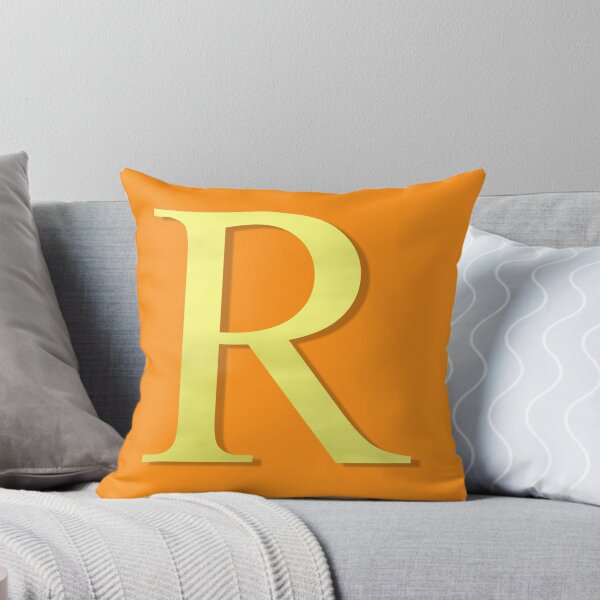 Item preview, The Letter R Gold on Orange 5748 designed and sold by Art in My Loft.