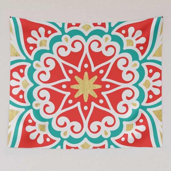 Item preview, Boho Gold Floral Mandala  designed and sold by lindseyhickman.