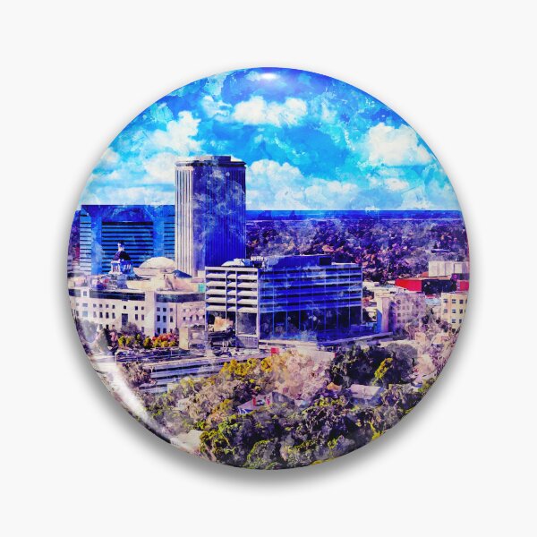 Item preview, Skyline of Tallahassee, Florida - ink and watercolor designed and sold by NickoPrints.