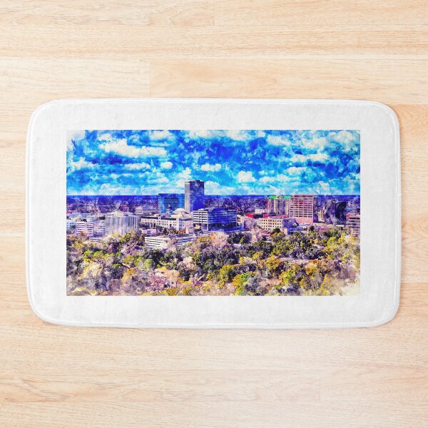 Item preview, Skyline of Tallahassee, Florida - ink and watercolor designed and sold by NickoPrints.