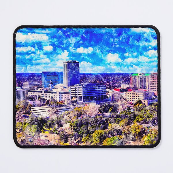 Item preview, Skyline of Tallahassee, Florida - ink and watercolor designed and sold by NickoPrints.