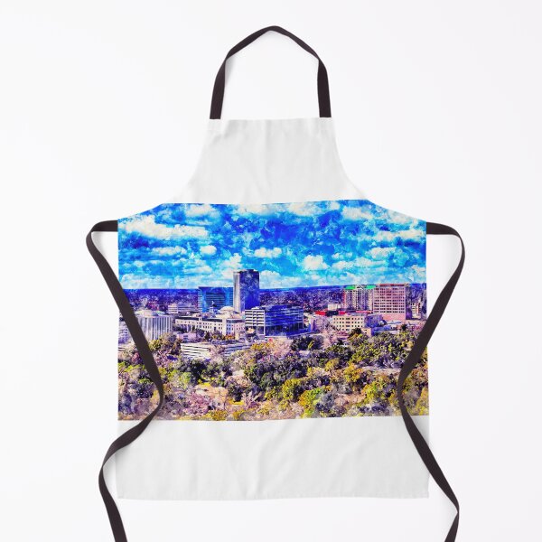Item preview, Skyline of Tallahassee, Florida - ink and watercolor designed and sold by NickoPrints.