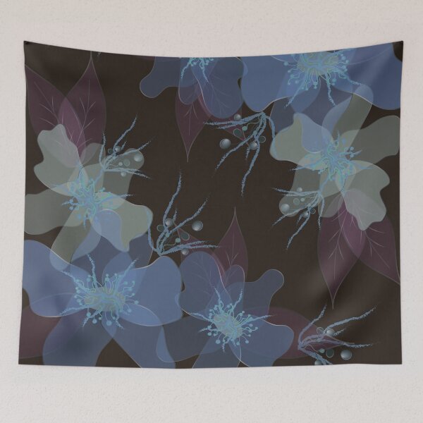 Item preview, Delicate Flowers Blue designed and sold by ChantalDesign.