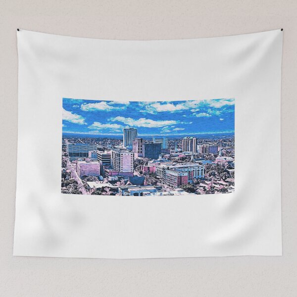 Item preview, Downtown Tallahassee, Florida - impressionist painting designed and sold by NickoPrints.