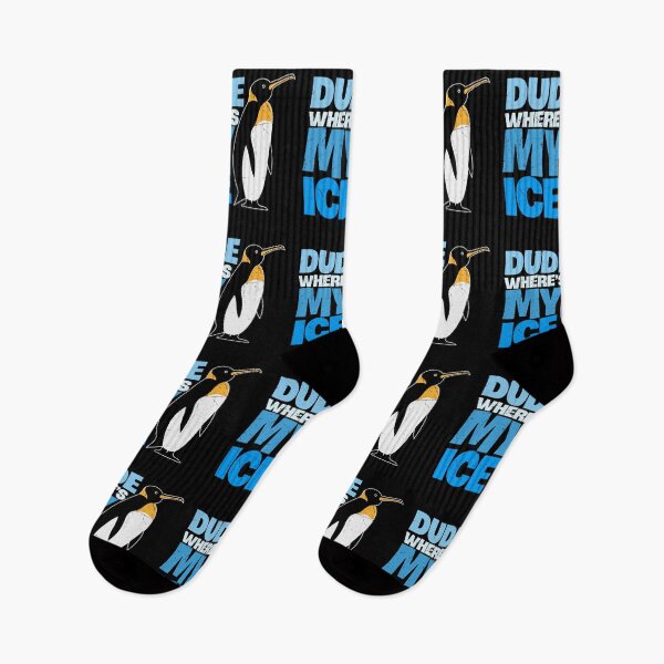 Item preview, Dude Wheres My Ice Funny Penguin Lover Saying designed and sold by KrisSidDesigns.