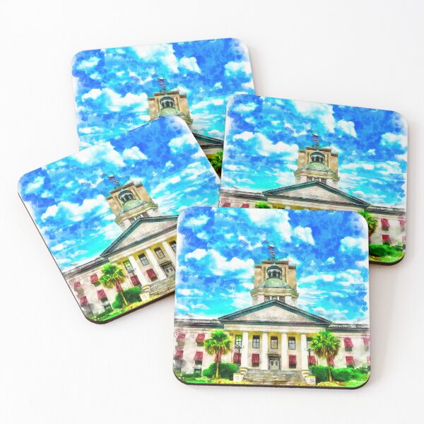 Item preview, The Florida State Capitol in Tallahassee - watercolor painting designed and sold by NickoPrints.