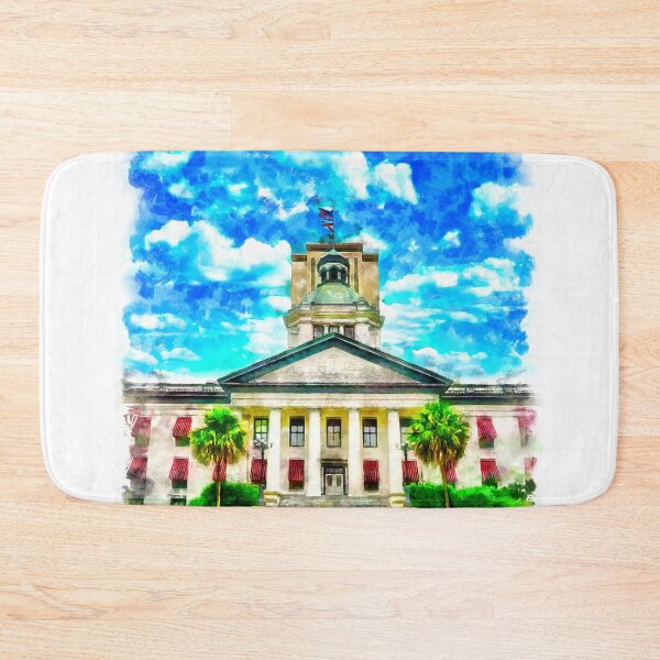 Item preview, The Florida State Capitol in Tallahassee - watercolor painting designed and sold by NickoPrints.