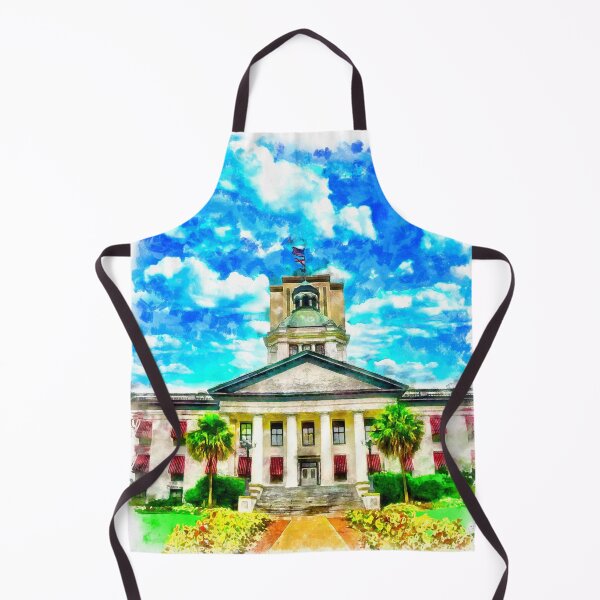 Item preview, The Florida State Capitol in Tallahassee - watercolor painting designed and sold by NickoPrints.