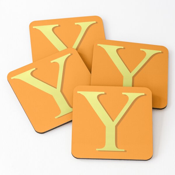 Item preview, The Letter Y Gold on Orange 5748 designed and sold by Art in My Loft.