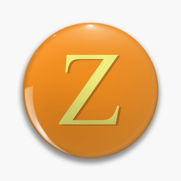 Item preview, The Letter Z Gold on Orange 5748 designed and sold by Art in My Loft.