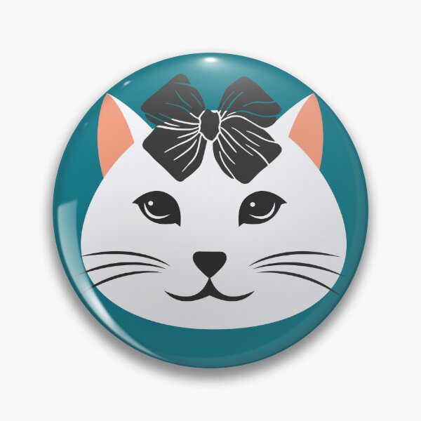 Aperçu de l'œuvre Visage de chat avec noeud noir. Doux minou pour les amoureux des félins. créée et vendue par EMIPRINCESS.