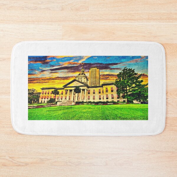 Item preview, The Florida State Capitol complex in Tallahassee, at sunset - oil painting designed and sold by NickoPrints.