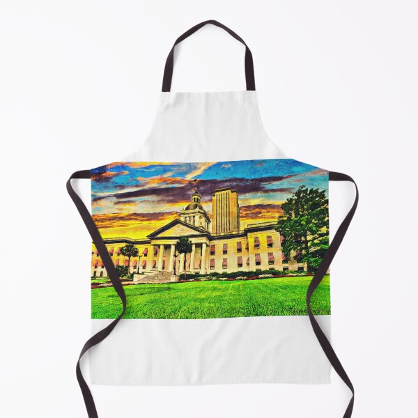 Item preview, The Florida State Capitol complex in Tallahassee, at sunset - oil painting designed and sold by NickoPrints.