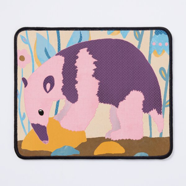 Item preview, Ants the Anteater in a flower garden paper collage art designed and sold by NattyDesigns.