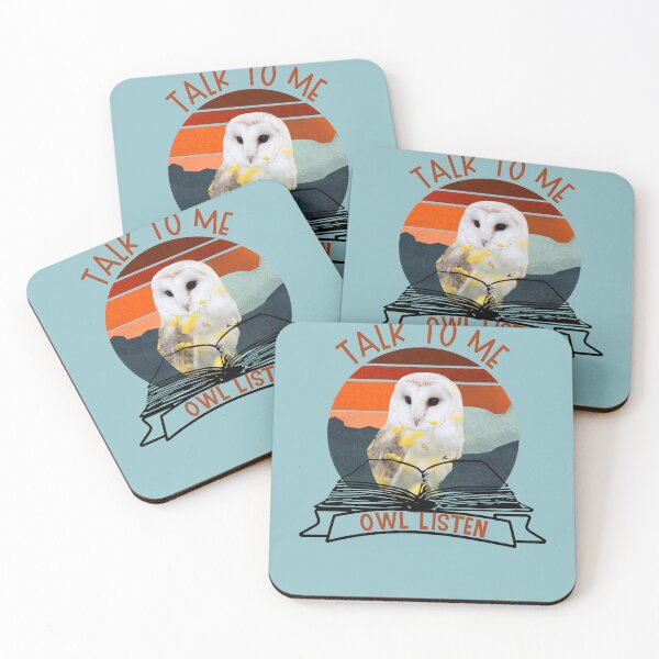 Item preview, Talk to me Owl Listen, Owlways Reading with Book is Gift for Book lover and Birthdays, Winterowl designed and sold by DiensDesign.