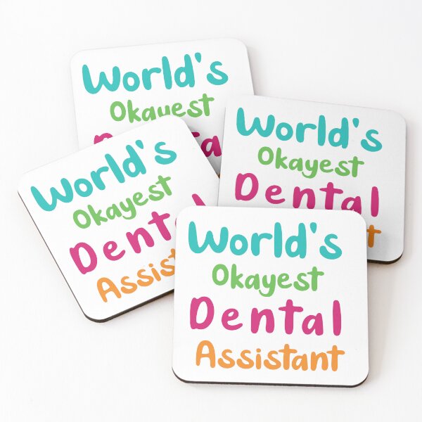 Item preview, World's Okayest Dental Assistant funny sticker gift idea for dental assistant designed and sold by GhostAmine.