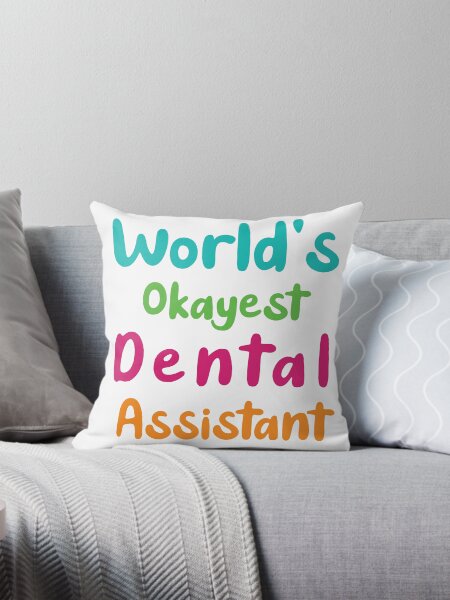 Item preview, World's Okayest Dental Assistant funny sticker gift idea for dental assistant designed and sold by GhostAmine.