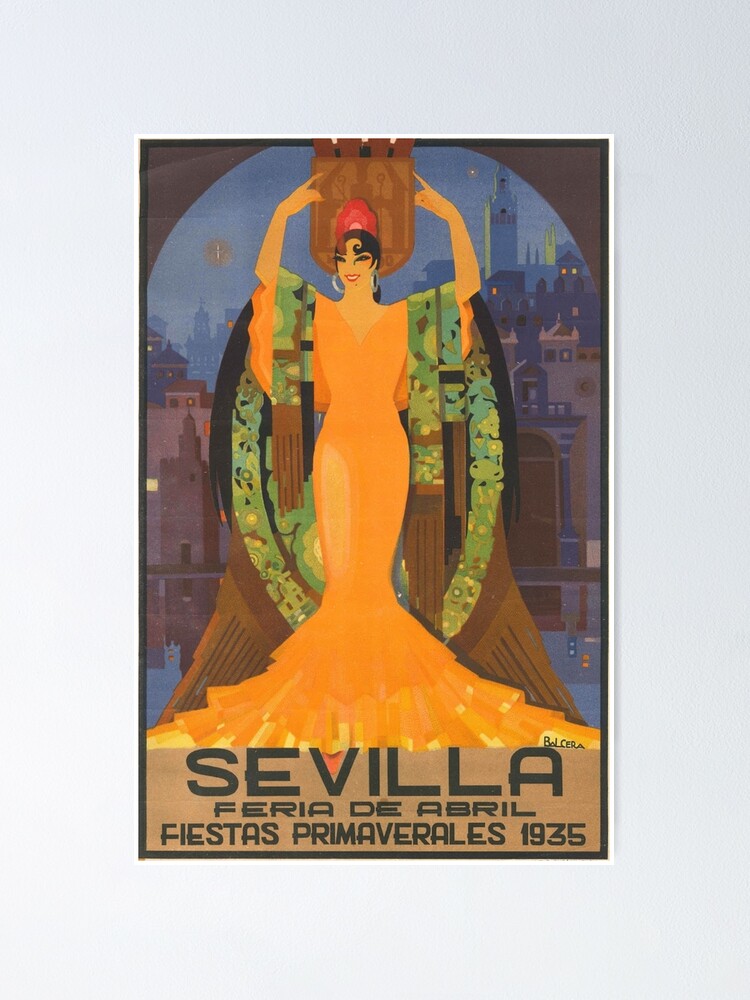 Seville Spain Vintage Minimal Retro Travel Poster | Poster