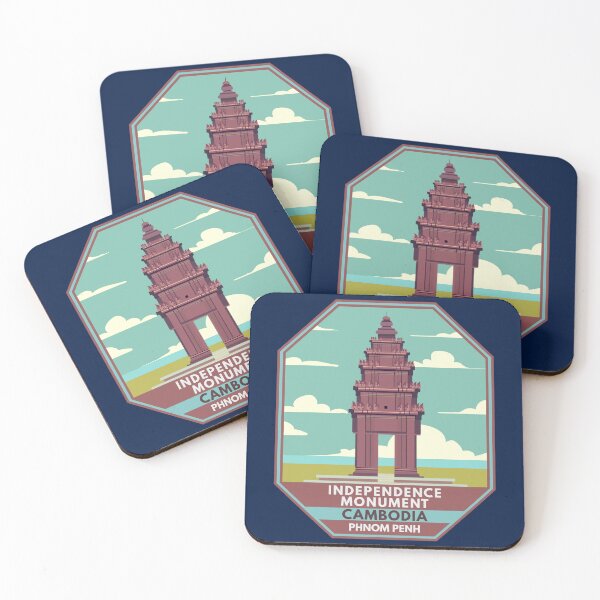 Artikelvorschau, Abzeichen für das Unabhängigkeitsdenkmal von Phnom Penh, Kambodscha entworfen und verkauft von KrisSidDesigns.