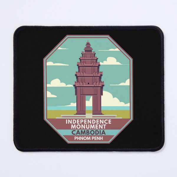 Item preview, Phnom Penh Cambodia Independence Monument Badge designed and sold by KrisSidDesigns.