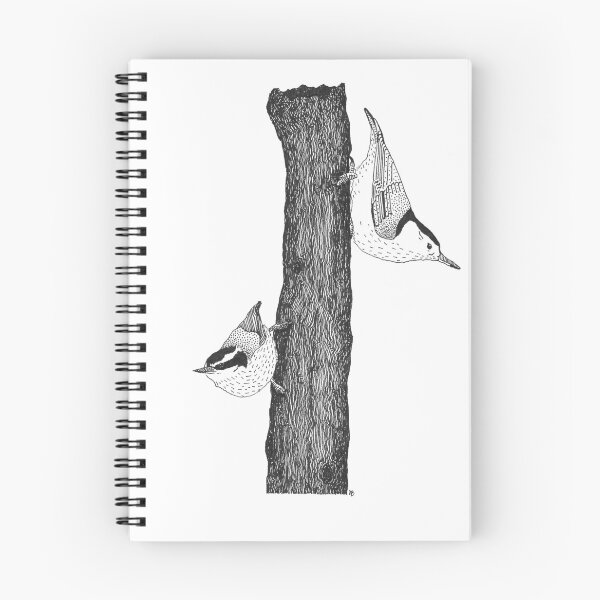 Item preview, Nuthatches designed and sold by obirdleyart.