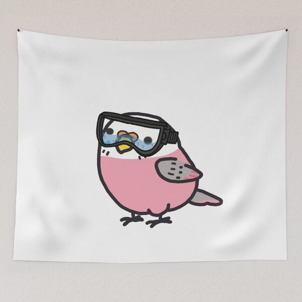 Item preview, pink white bird designed and sold by spiewolf.