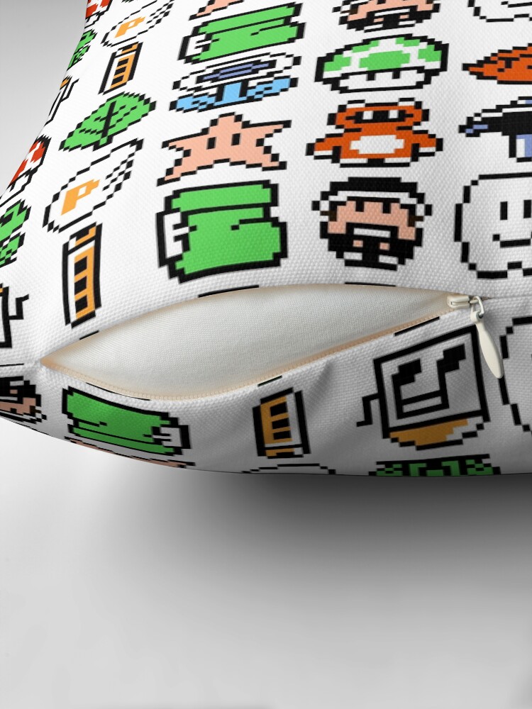 Aperçu 2 sur 4. Coussin avec l'œuvre Power up 3 !!!! créée et vendue par M1D33L.