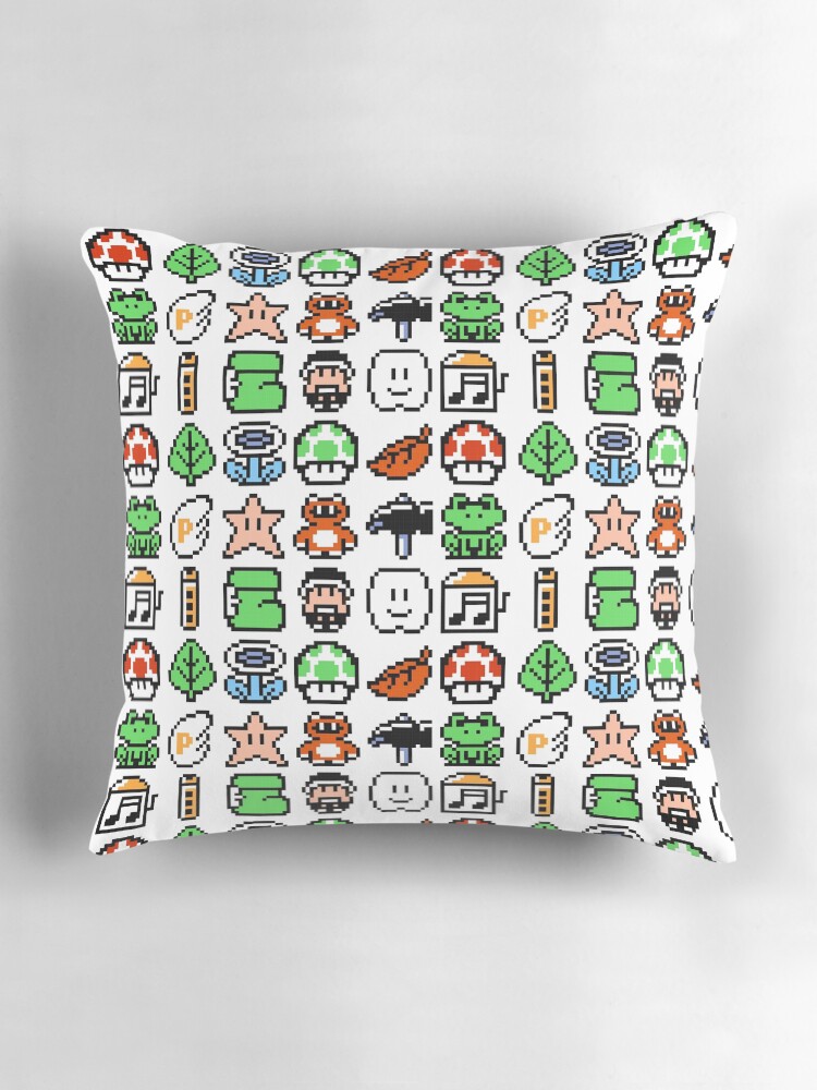 Aperçu 3 sur 4. Coussin avec l'œuvre Power up 3 !!!! créée et vendue par M1D33L.