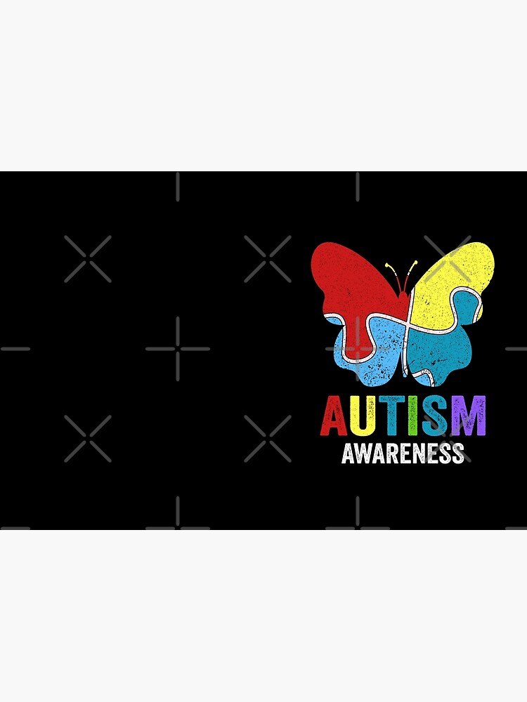 mariposa de piezas de rompecabezas de autismo