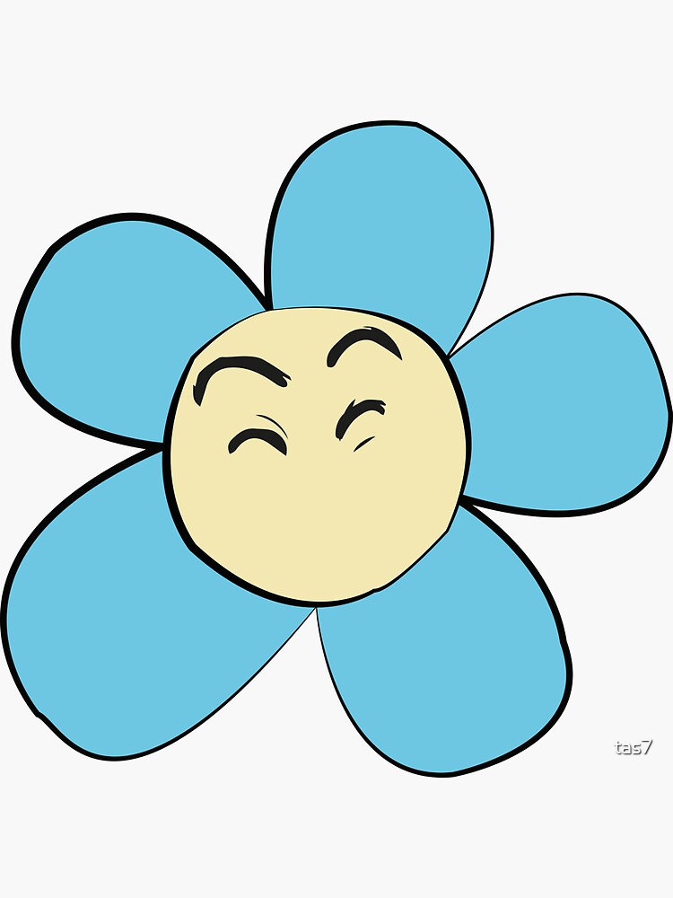 "Cute Emoji Flower" Sticker by tas7 Redbubble
