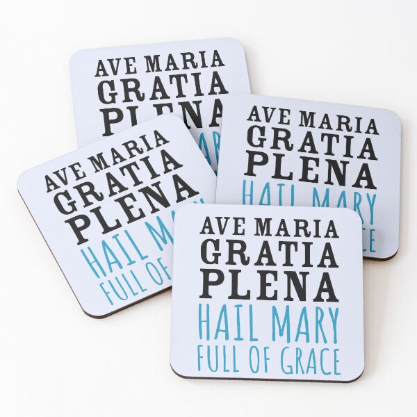 Item preview, Ave Maria Hail Mary Roman Catholic Latin Rosary Prayer designed and sold by IceCreamMuseum.