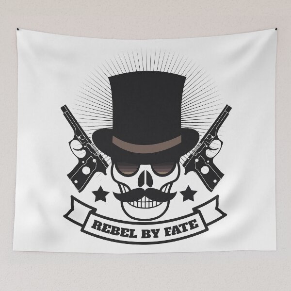 Item preview, Rebel By Fate - Skull and gun design designed and sold by yoshra.