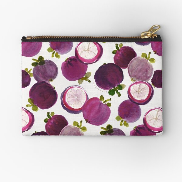 MANGOSTEEN MANIA Purple Tropical Fruit Zipper Pouch