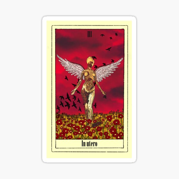 Carta del tarot en el útero Pegatina