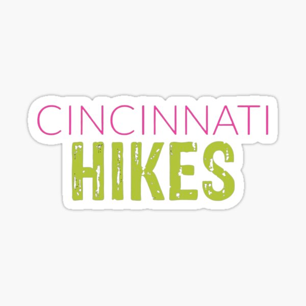 Cincinnati Hikes Words Only  Sticker