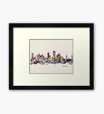 sacramento cailfornia watercolor Framed Print
