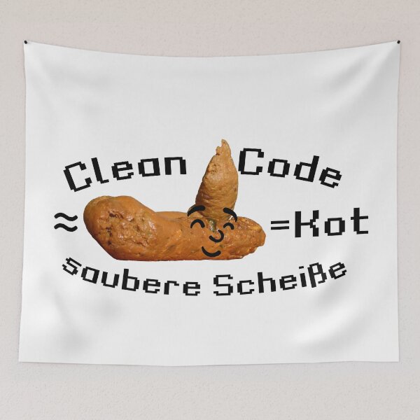 Item preview, Funny clean code developer = clean shit in German designed and sold by sopfanna.