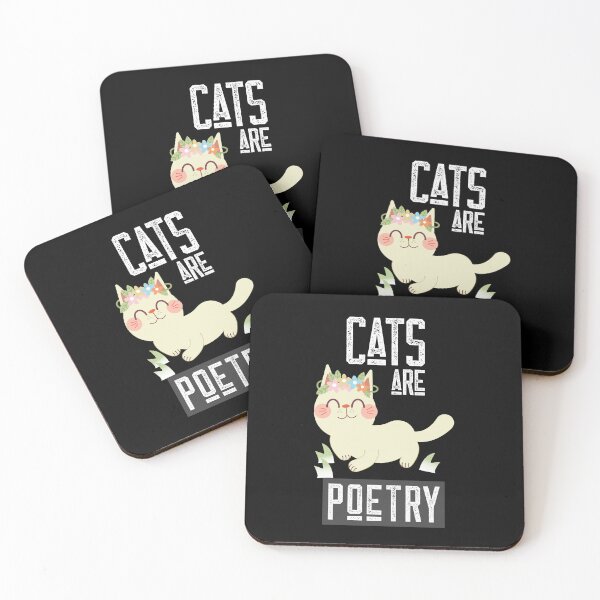 Item preview,  Cats are Poetry t-shirt, cute gift for cat lover, cat mom/dad, animal lover shirt. designed and sold by DesignedBySnip.