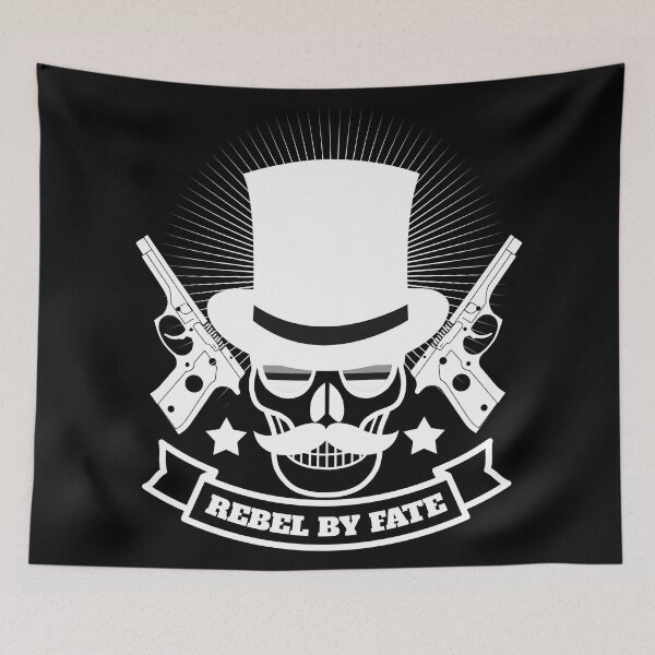 Item preview, Rebel By Fate - Skull and gun design designed and sold by yoshra.