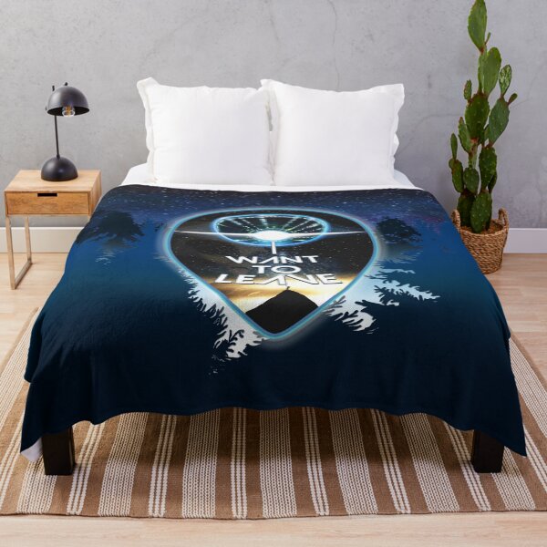 Item preview, UFO - I WANT TO LEAVE - Flying Saucer Alien Grey - Abduction in the Mountains designed and sold by RetroTeeStudio.