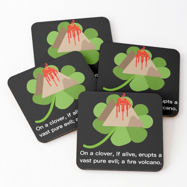Item preview, Clever Palindrome: Fire Volcano on Clover (Read Backwards) designed and sold by avataraustin.