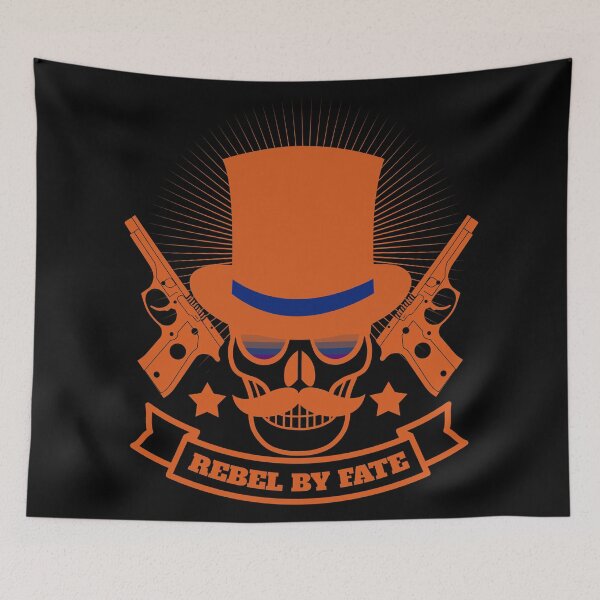 Item preview, Rebel By Fate - Skull and gun design designed and sold by yoshra.