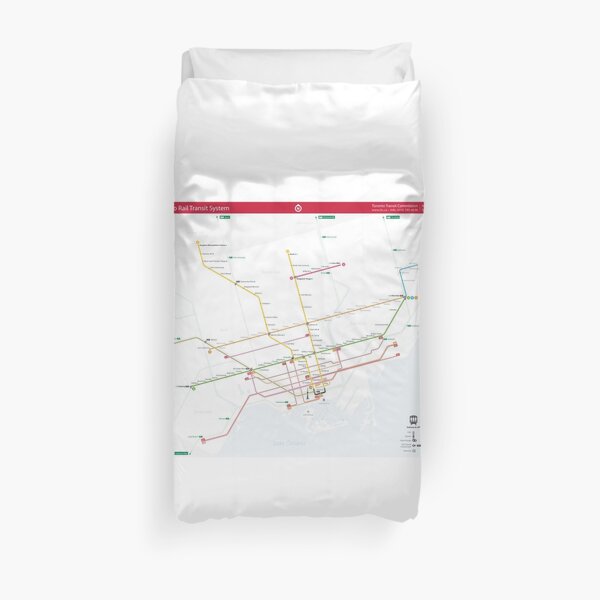 Toronto Map Duvet Covers Redbubble