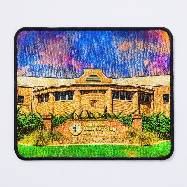 Item preview, The Hinson Administration Building of the Tallahassee Community College at sunset  designed and sold by NickoPrints.